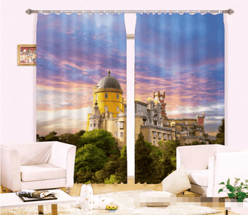 3D Mountain Castle 1181 Curtains Drapes Wallpaper AJ Wallpaper 