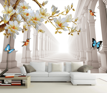 Blossoms Branches Corridor Wallpaper AJ Wallpaper 