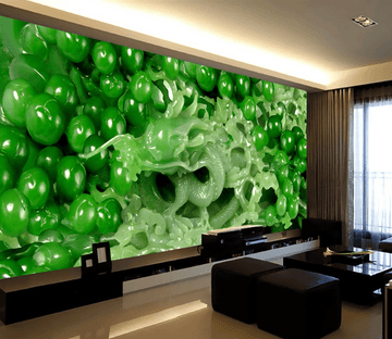 Green Jade Carving Wallpaper AJ Wallpaper 