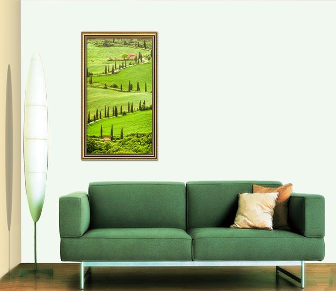 3D Field Meadow 050 Fake Framed Print Painting Wallpaper AJ Creativity Home 