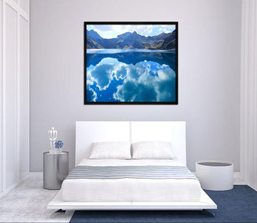 3D Lake Cloud 163 Fake Framed Print Painting Wallpaper AJ Creativity Home 