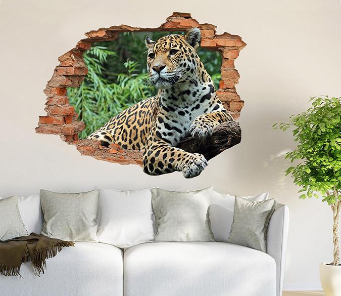 3D Leopard 188 Broken Wall Murals Wallpaper AJ Wallpaper 