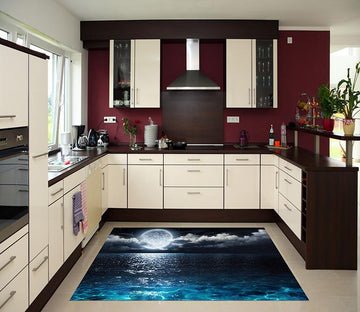 3D Sea Bright Moon 623 Kitchen Mat Floor Mural Wallpaper AJ Wallpaper 