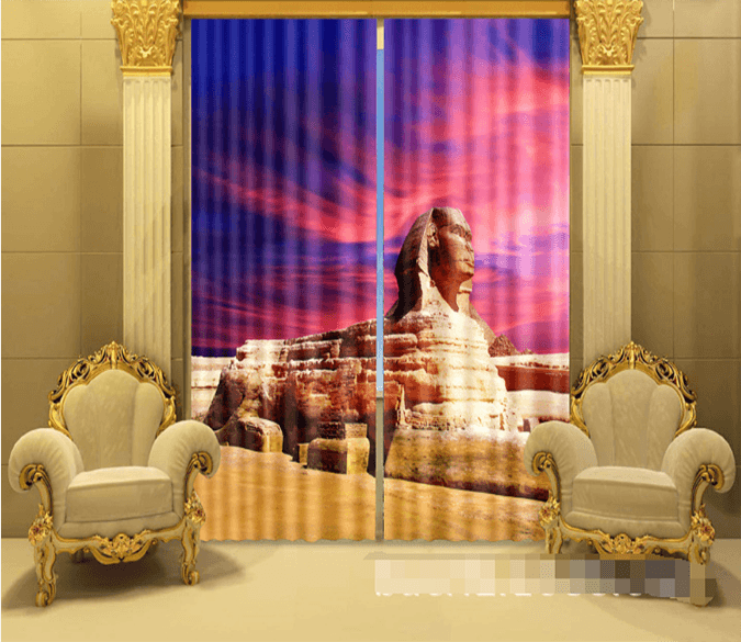 3D Sphinx Scenery 1191 Curtains Drapes Wallpaper AJ Wallpaper 