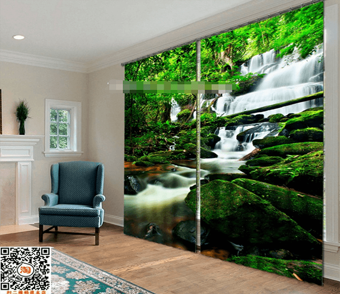 3D Flowing River 1061 Curtains Drapes Wallpaper AJ Wallpaper 