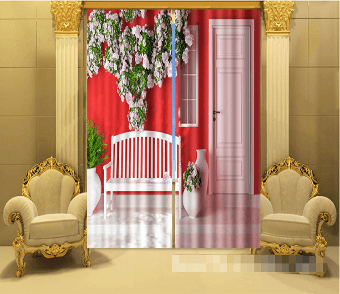 3D House Flowers Vine 1159 Curtains Drapes Wallpaper AJ Wallpaper 