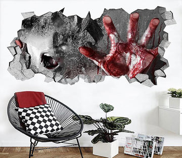 3D Scary Bloody Hand 169 Broken Wall Murals Wallpaper AJ Wallpaper 