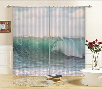 3D Sea Rolling Wave 393 Curtains Drapes Wallpaper AJ Wallpaper 