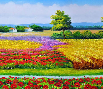 Colorful Farmlands Wallpaper AJ Wallpaper 