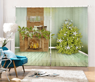 3D Christmas Tree 1365 Curtains Drapes Wallpaper AJ Wallpaper 