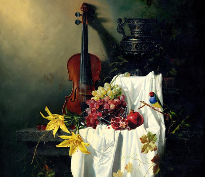 Fruits And Violin Wallpaper AJ Wallpaper 2 