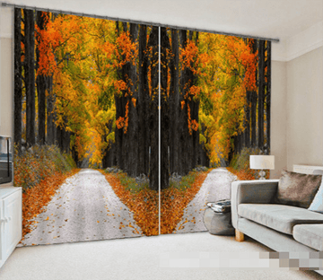 3D Forest Road Scenery 1171 Curtains Drapes Wallpaper AJ Wallpaper 