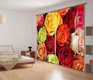 3D Colorful Roses 907 Curtains Drapes Wallpaper AJ Wallpaper 