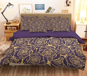 3D Roses Pattern 208 Bed Pillowcases Quilt Wallpaper AJ Wallpaper 