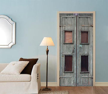 3D Wood Double Pages Gate Door Mural Wallpaper AJ Wallpaper 