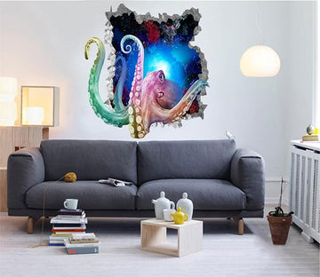 3D Ocean Octopus 216 Broken Wall Murals Wallpaper AJ Wallpaper 