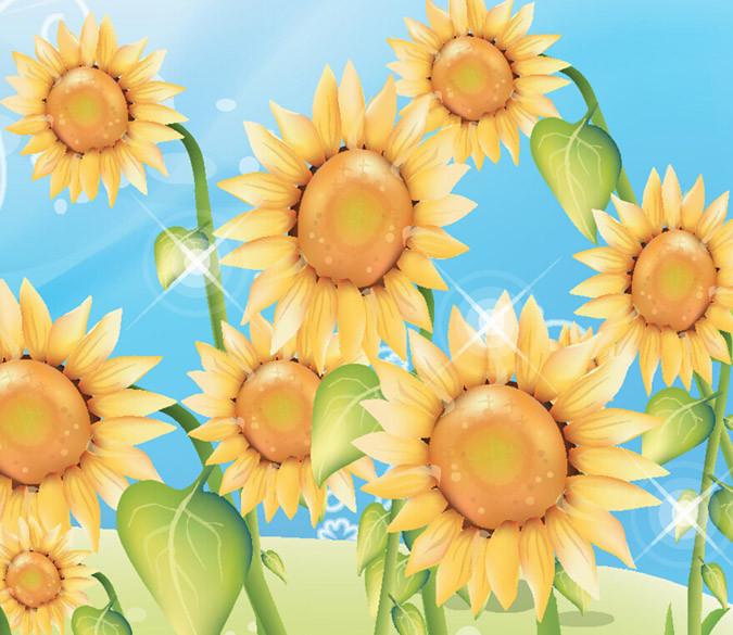 Shining Sunflowers Wallpaper AJ Wallpaper 