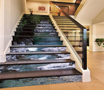 3D Stone River 967 Stair Risers Wallpaper AJ Wallpaper 