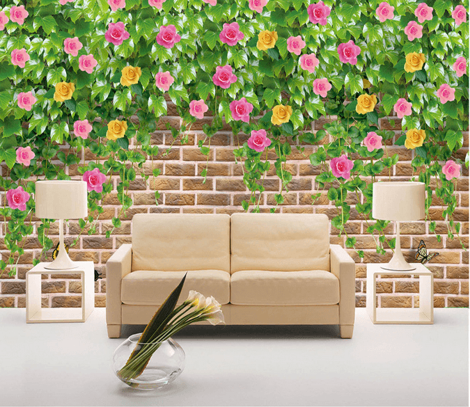 Beautiful Flowers Vines Wallpaper AJ Wallpaper 