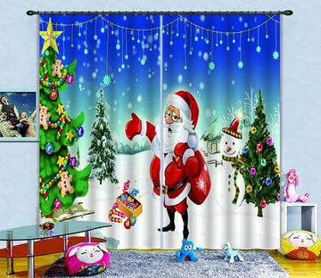 3D Lovely Santa Claus 789 Curtains Drapes Wallpaper AJ Wallpaper 