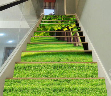 3D Grassland Trees 479 Stair Risers Wallpaper AJ Wallpaper 