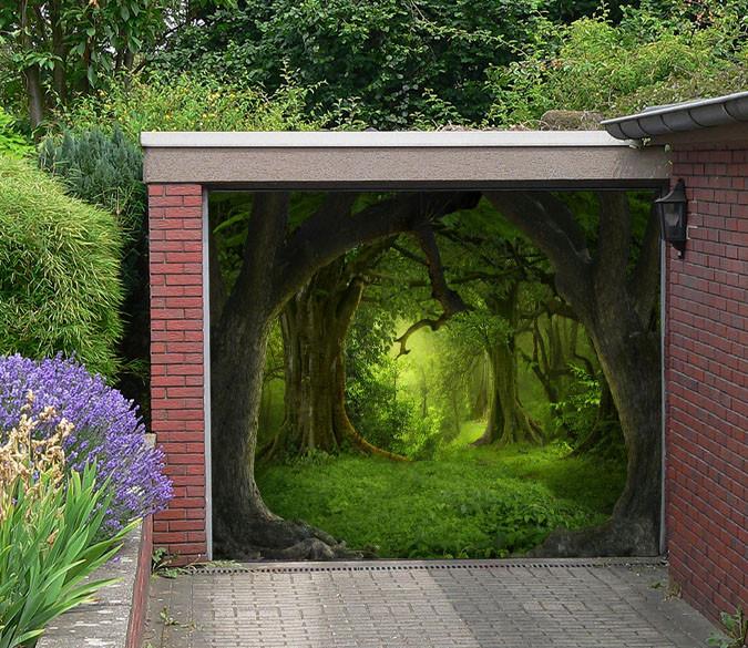 3D Deep Forest Trees 306 Garage Door Mural Wallpaper AJ Wallpaper 