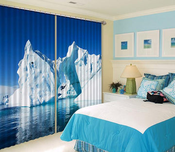 3D Sea Iceberg Peak 123 Curtains Drapes Wallpaper AJ Wallpaper 