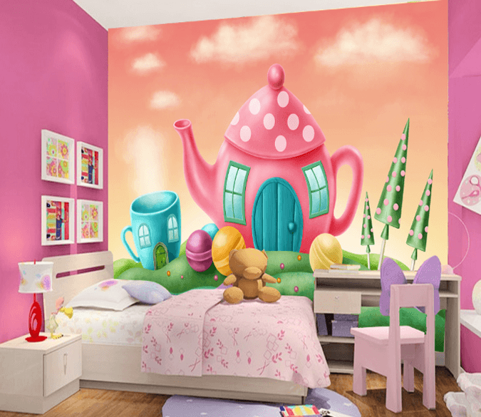 3D Kettle House Wallpaper AJ Wallpaper 