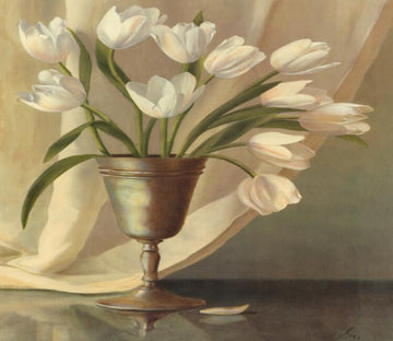 Pure White Tulips Wallpaper AJ Wallpaper 