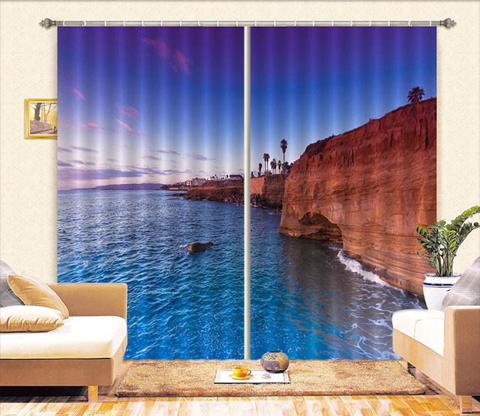 3D Sea Coast Scenery 219 Curtains Drapes Wallpaper AJ Wallpaper 