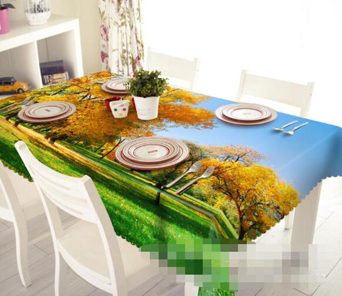 3D Grassland Trees 1231 Tablecloths Wallpaper AJ Wallpaper 