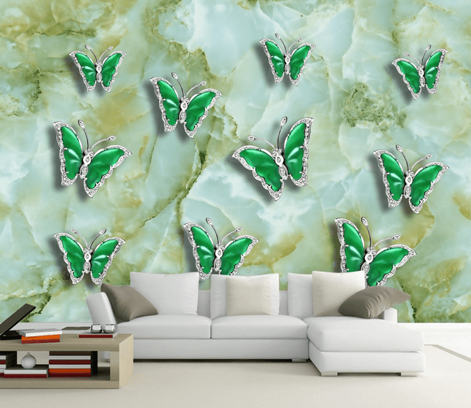 Jade Butterflies Wallpaper AJ Wallpaper 