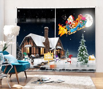 3D Santa Claus Gifts 1376 Curtains Drapes Wallpaper AJ Wallpaper 