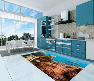 3D Seabed Turtle 675 Kitchen Mat Floor Mural Wallpaper AJ Wallpaper 