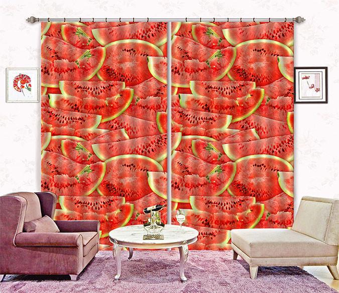 3D Watermelon Slices 150 Curtains Drapes Wallpaper AJ Wallpaper 