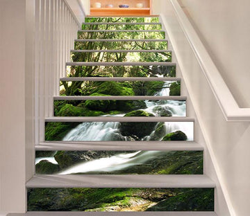 3D Rugged Mountain Stream 997 Stair Risers Wallpaper AJ Wallpaper 