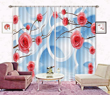 3D Flowers Rings 176 Curtains Drapes Wallpaper AJ Wallpaper 