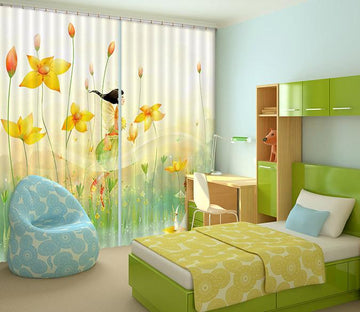 3D Flying Elf 161 Curtains Drapes Wallpaper AJ Wallpaper 