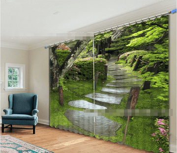 3D Garden Stone Path 2152 Curtains Drapes Wallpaper AJ Wallpaper 