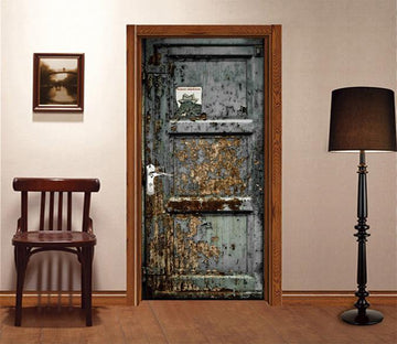 3D Mottled Painted Gate 22 Door Mural Wallpaper AJ Wallpaper 