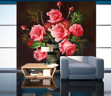 Fresh Roses Vase Wallpaper AJ Wallpaper 2 