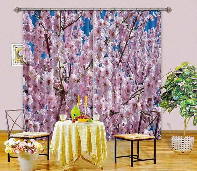 3D Splendid Peach Flowers 122 Curtains Drapes Wallpaper AJ Wallpaper 