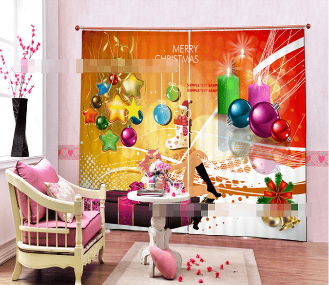 3D Beautiful Christmas 2021 Curtains Drapes Wallpaper AJ Wallpaper 