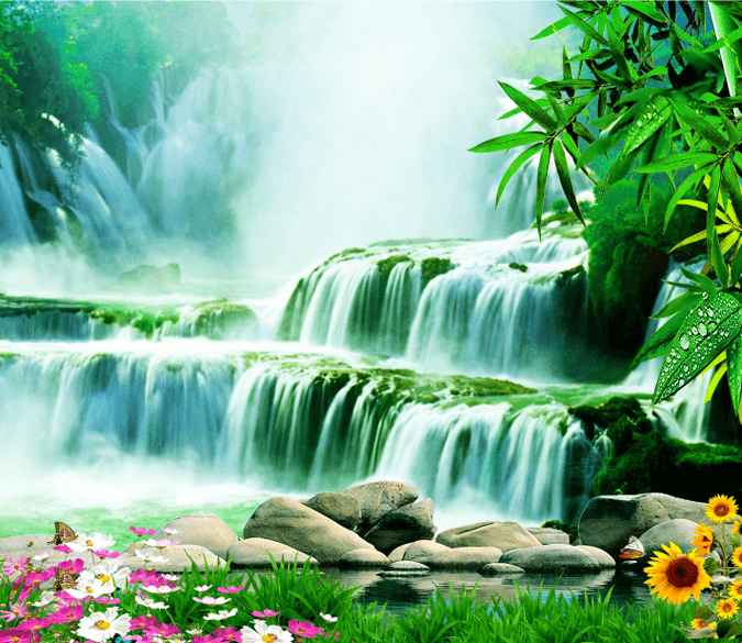 Waterfall Landscape Wallpaper AJ Wallpaper 