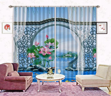 3D Pretty Lake Scenery 280 Curtains Drapes Wallpaper AJ Wallpaper 