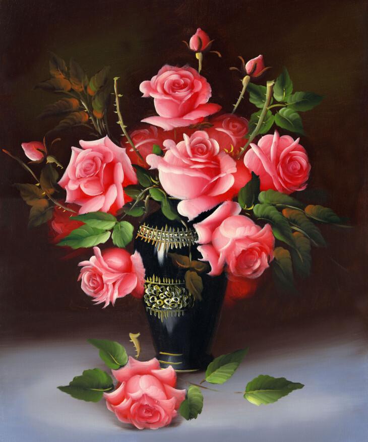 Fresh Roses Vase Wallpaper AJ Wallpaper 2 