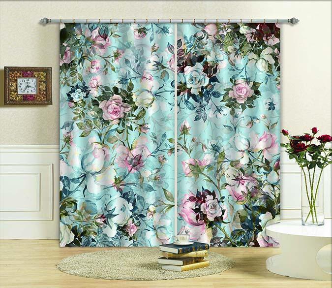 3D Brilliant Flowers 729 Curtains Drapes Wallpaper AJ Wallpaper 