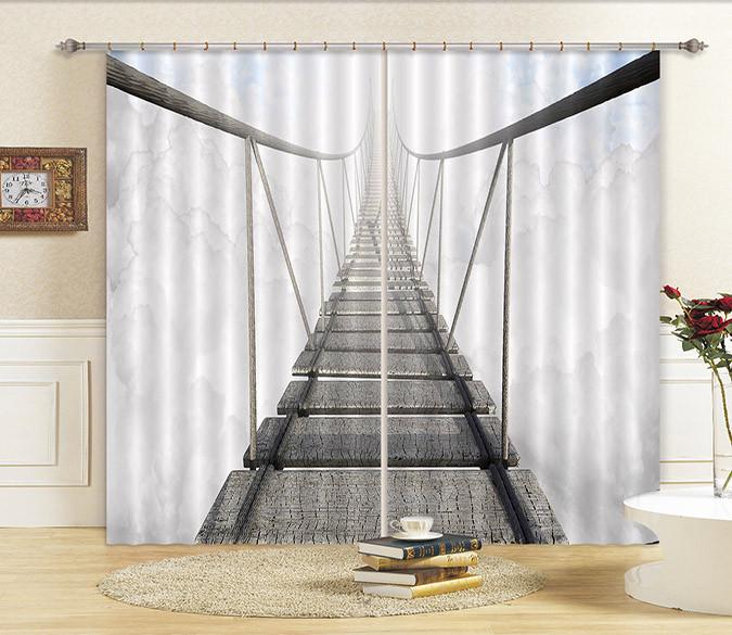 3D Wooden Drawbridge 121 Curtains Drapes Wallpaper AJ Wallpaper 