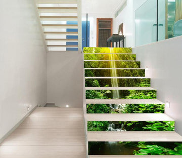 3D Forest Water Curtain 87 Stair Risers Wallpaper AJ Wallpaper 