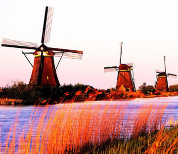 Riverside Windmills 1 Wallpaper AJ Wallpaper 